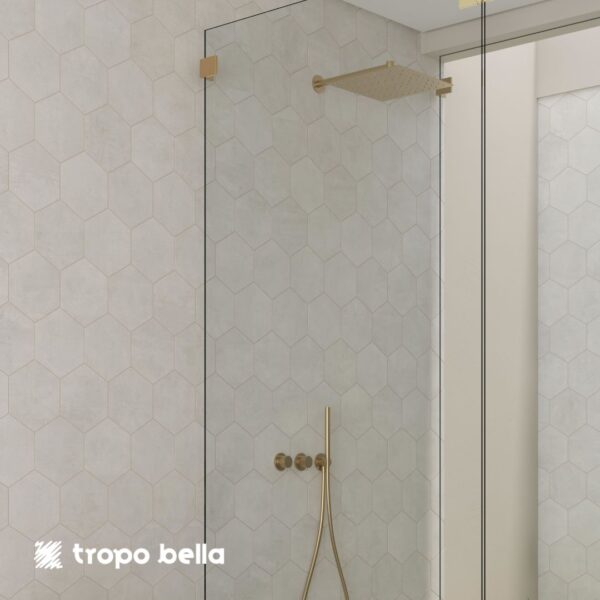 PORCELANATO SAMPA HEX OFF WHITE MA 18X20,8 DECORTILES - Imagem 2