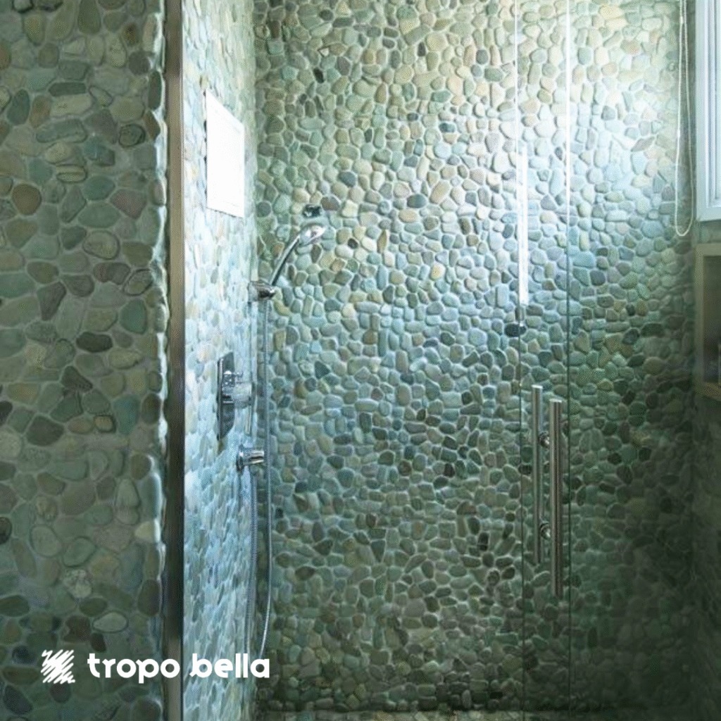Seixo verde telado 30x30 Tropobella