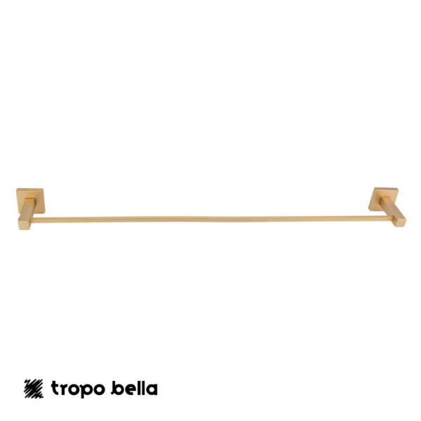 PORTA TOALHA DE BANHO 62CM OURO FOSCO - LINHA SQUARE
