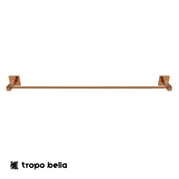 PORTA TOALHA DE BANHO 62CM ROSE GOLD - LINHA SQUARE