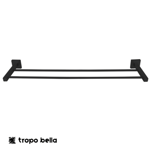 PORTA TOALHA DE BANHO DUPLO 62CM SQUARE BLACK