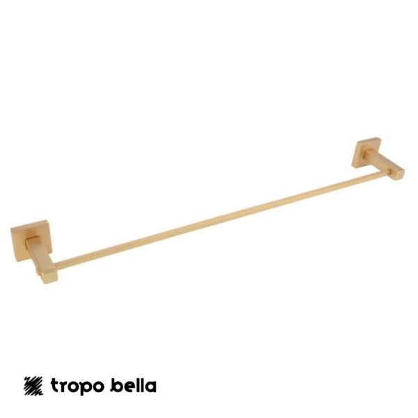 PORTA TOALHA DE BANHO 51CM SQUARE OURO FOSCO