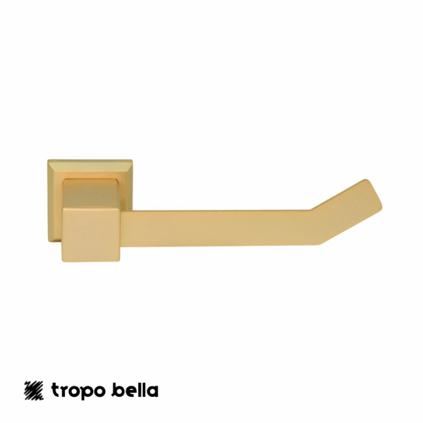 Porta papel higiênico em aço inox ouro fosco. Linha Ouro Fosco