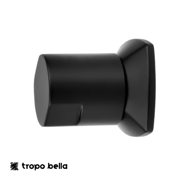 Acabamento para registro C-44 água quente/fria com canopla em zamac. Linha Black