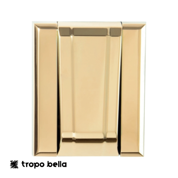 Acabamento para válvula de descarga em zamac dourado. Linha Gold