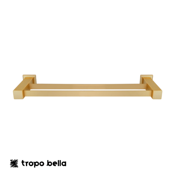 PORTA TOALHA DE BANHO DUPLO 51CM OURO FOSCO