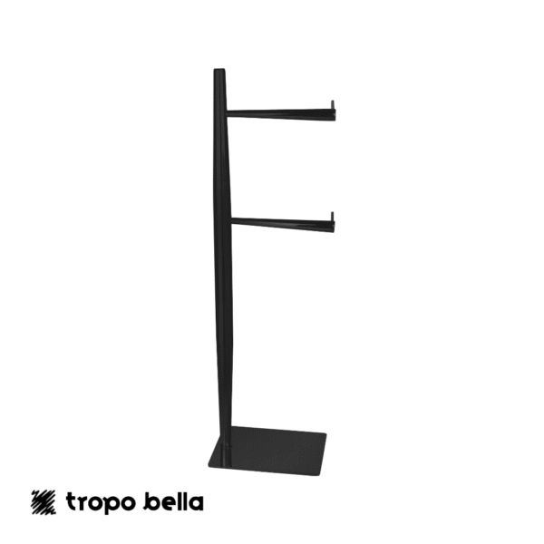 PAPELEIRA DE CHÃO CONE-PRETO FOSCO